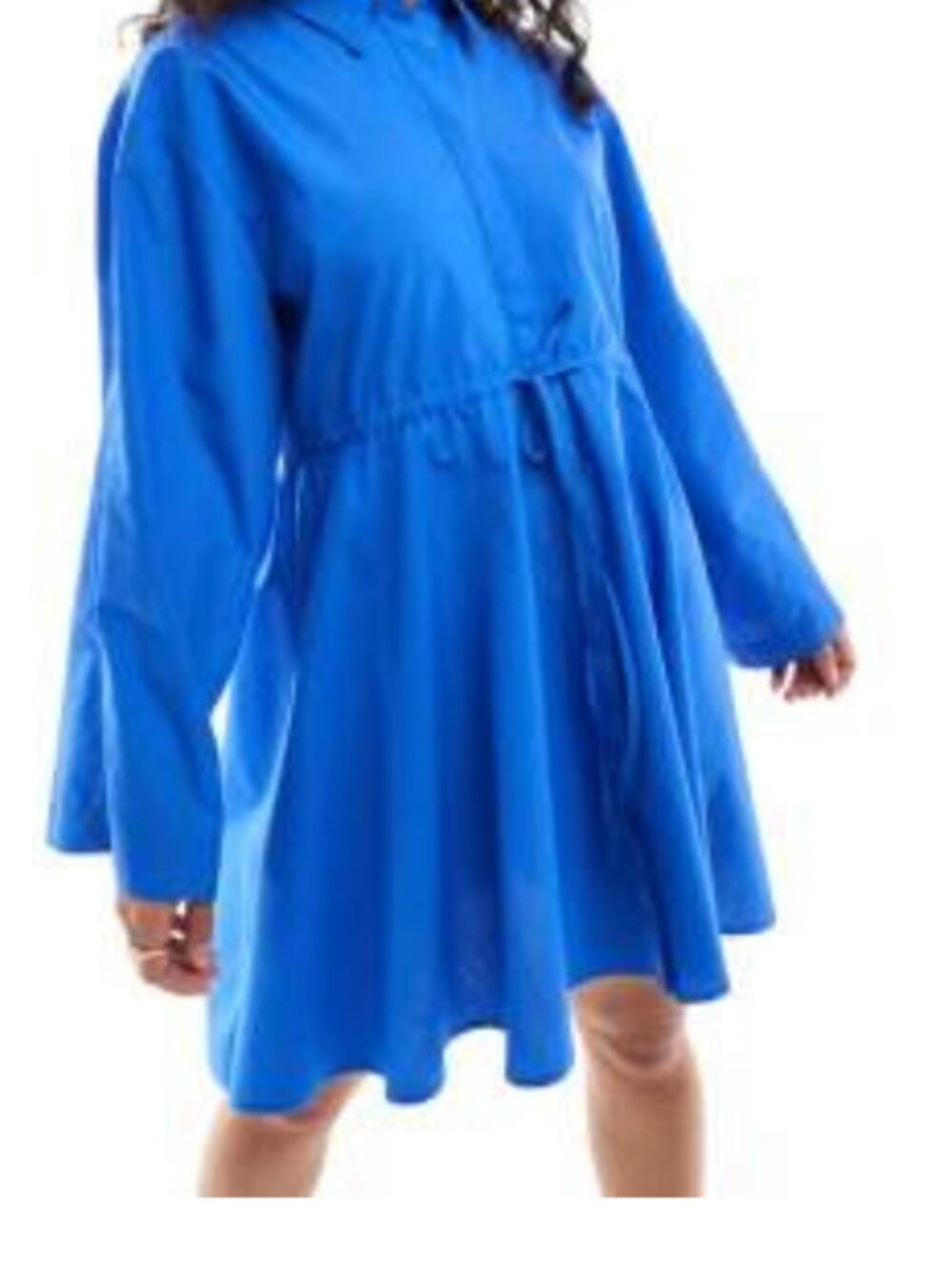 ASOS Design Blue Shirt Dress w Tie Detail